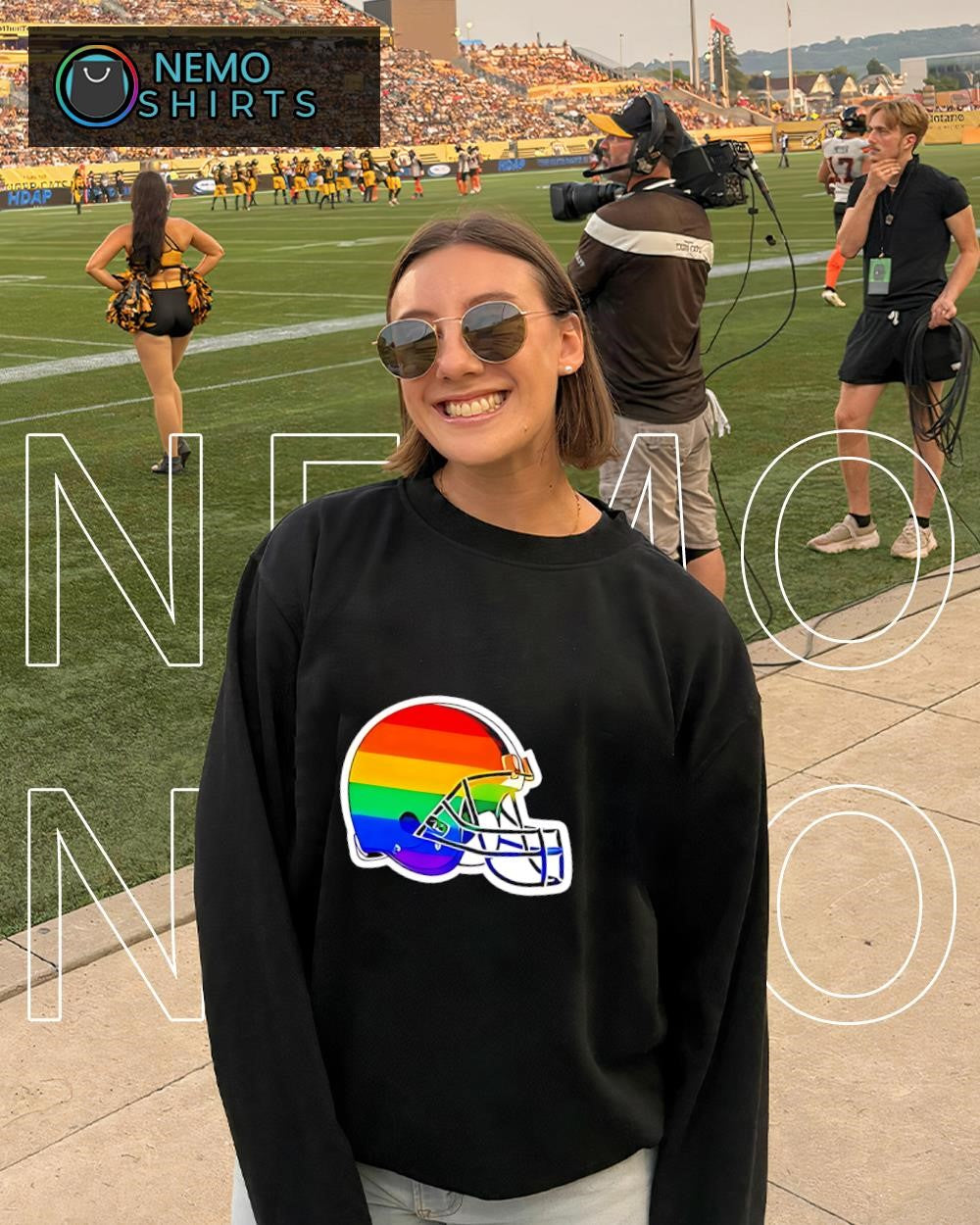 Cleveland Browns Pride Rainbow LGBTQ inclusion logo shirt