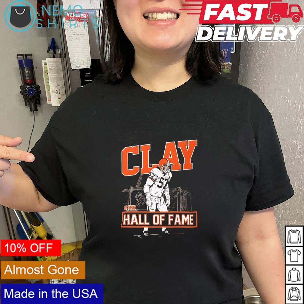 Cleveland Browns linebacker Clay Matthews Jr. to the hall of fame shirt