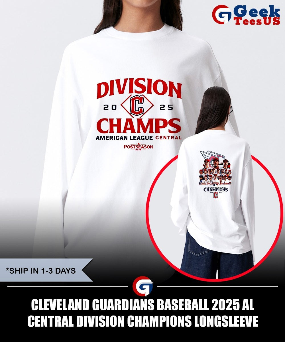 Cleveland Guardians baseball 2025 AL Central Division Champions shirt