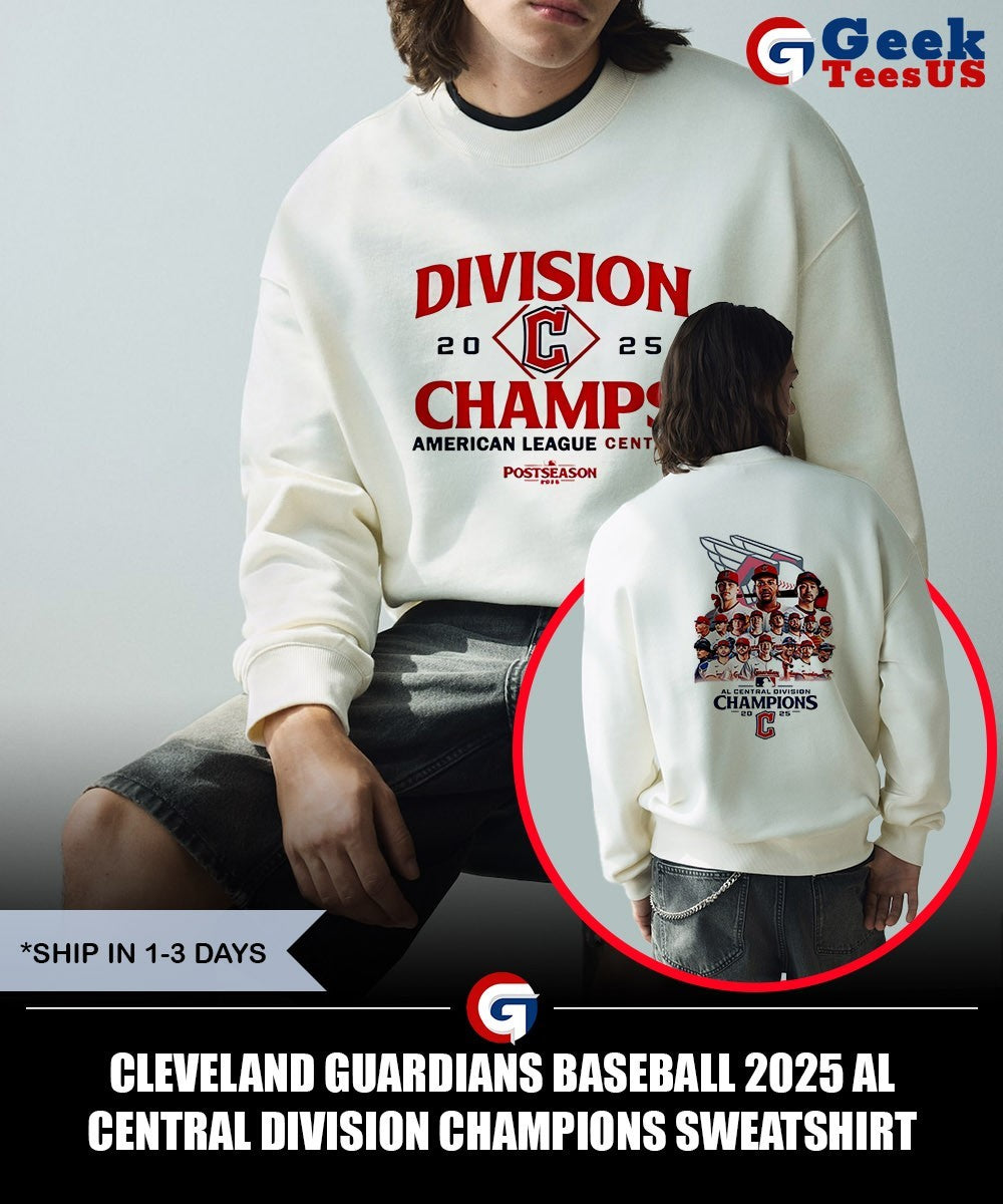 Cleveland Guardians baseball 2025 AL Central Division Champions shirt