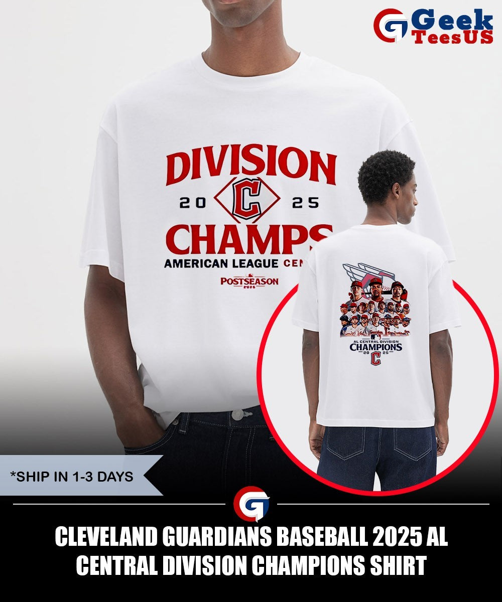 Cleveland Guardians baseball 2025 AL Central Division Champions shirt