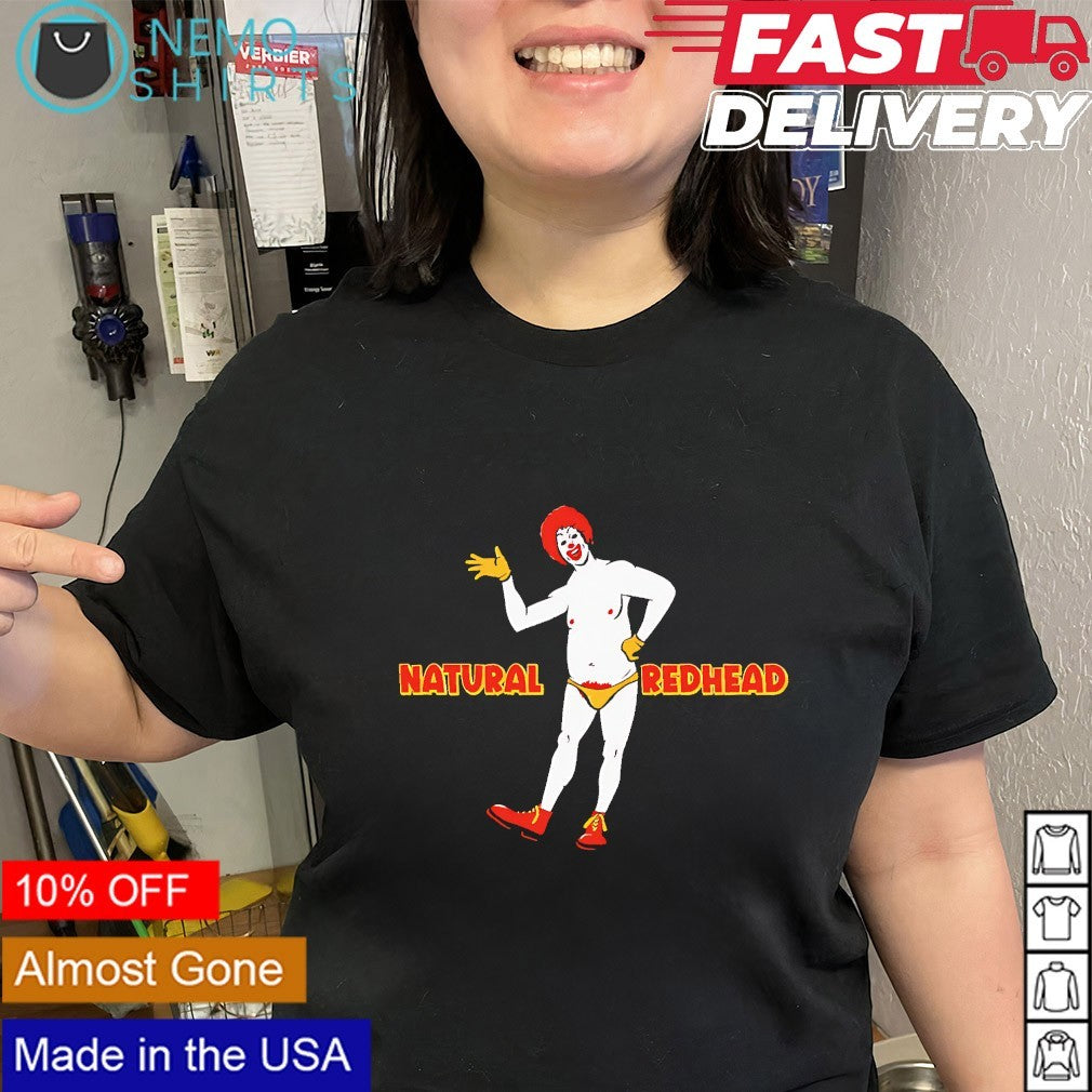 Clown Ronald McDonald natural redhead shirt