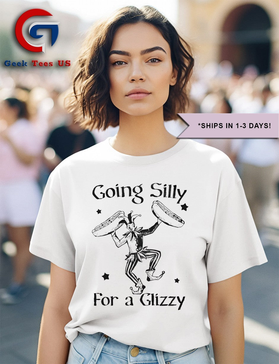 Clown going silly for a glizzy shirt