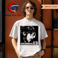 Cole Sillinger Walking The Blue Carpet wearing a Johnny Gaudreau 13 shirt