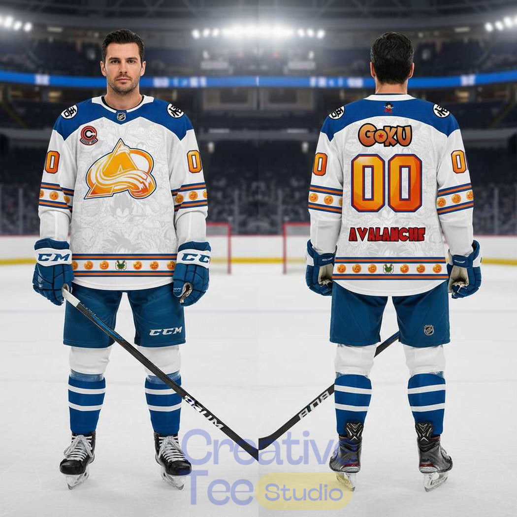 Colorado Avalanche Dragon Ball Z Super Aura Hockey Jersey