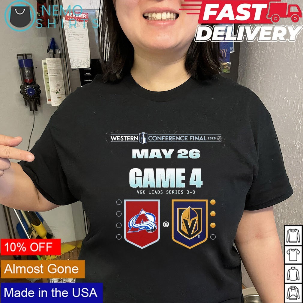 Colorado Avalanche vs Vegas Golden Knights game 4 Western Conference Finals matchup shirt