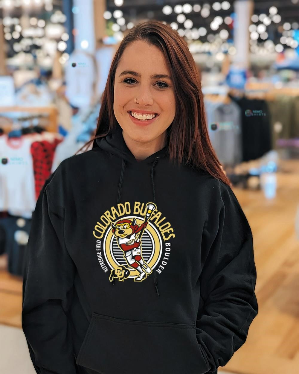 Colorado Buffaloes Kittredge Field in Boulder mascot logo shirt