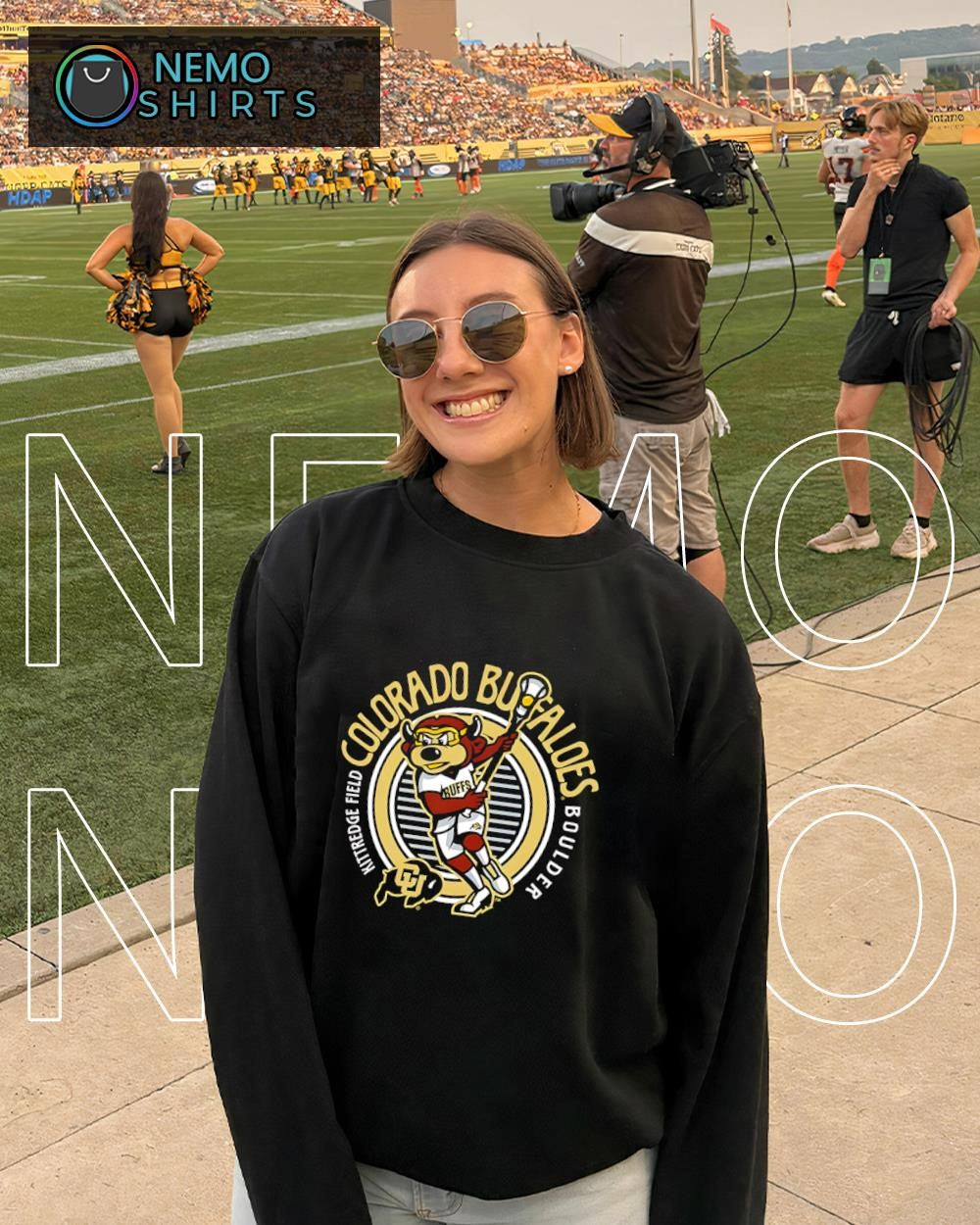 Colorado Buffaloes Kittredge Field in Boulder mascot logo shirt