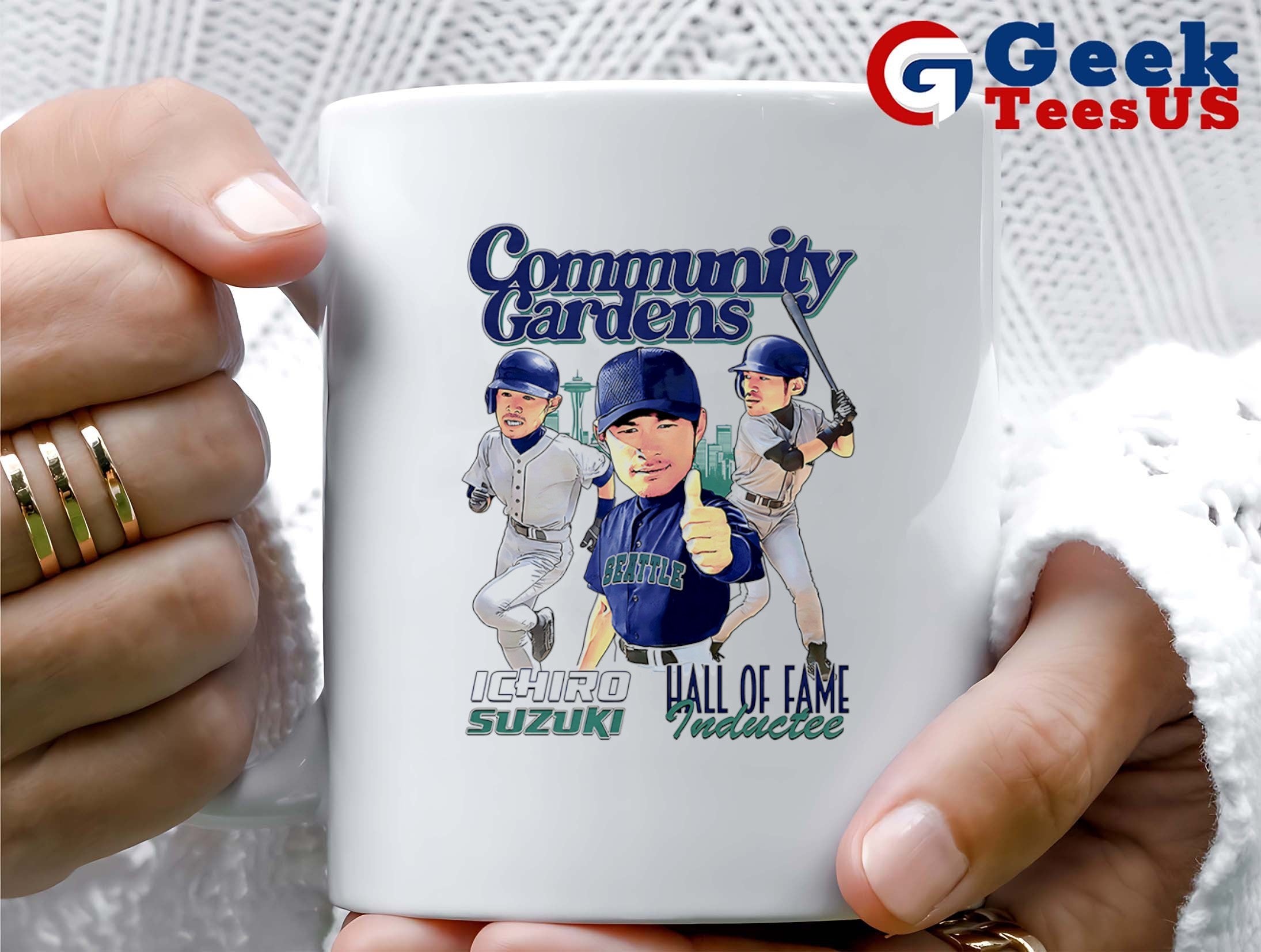 Community Gardens Ichiro Suzuki 51 Seattle Mariners 2025 Hall of Fame Inductee caricature shirt