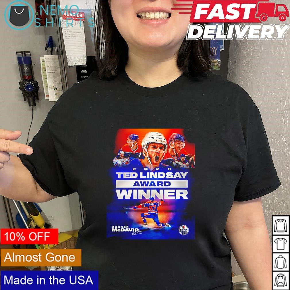 Connor McDavid 2026 Ted Lindsay Award winner signature shirt