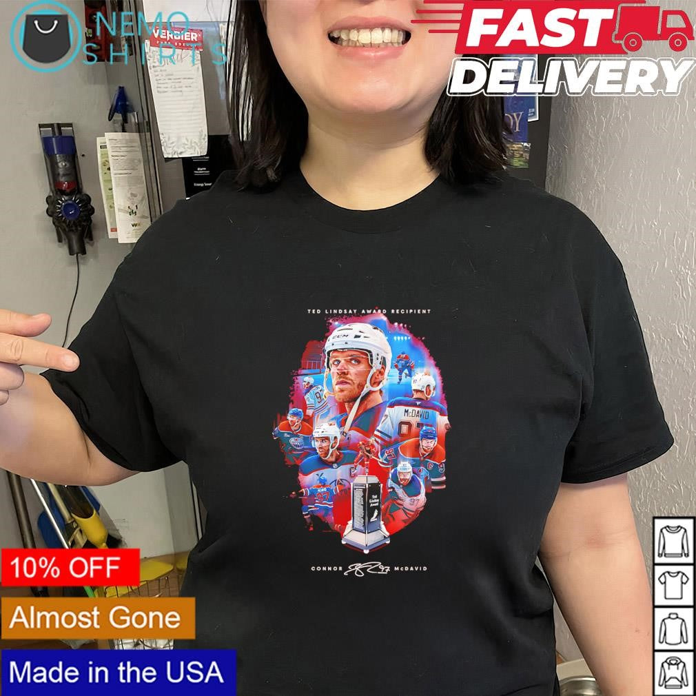 Connor McDavid 97 Ted Lindsay Award recipient winner signature shirt