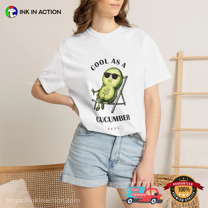 Cool As A Cucumber Funny Veggie Summer Comfort Colors Shirt