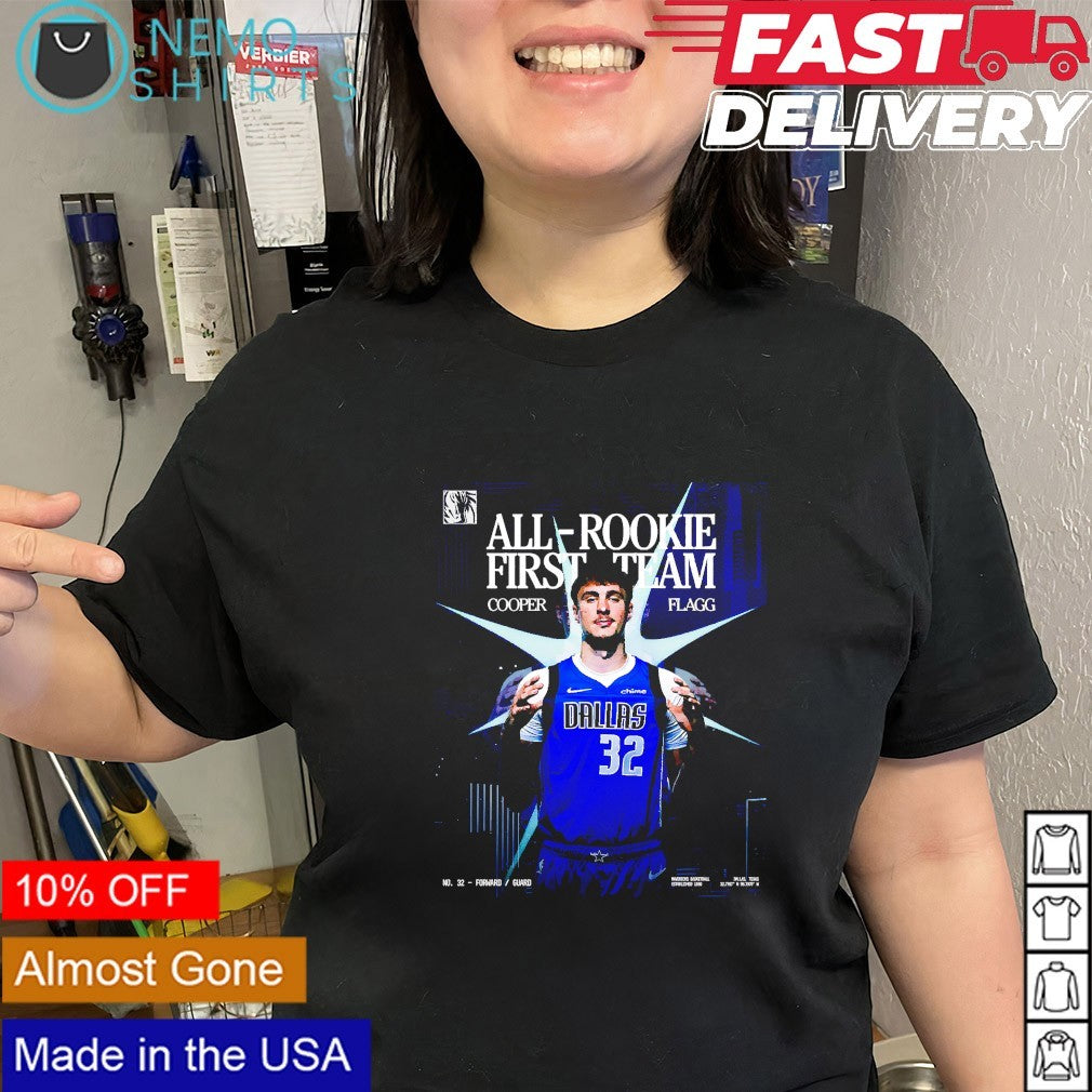 Cooper Flagg 32 Dallas Mavericks All-Rookie First Team shirt