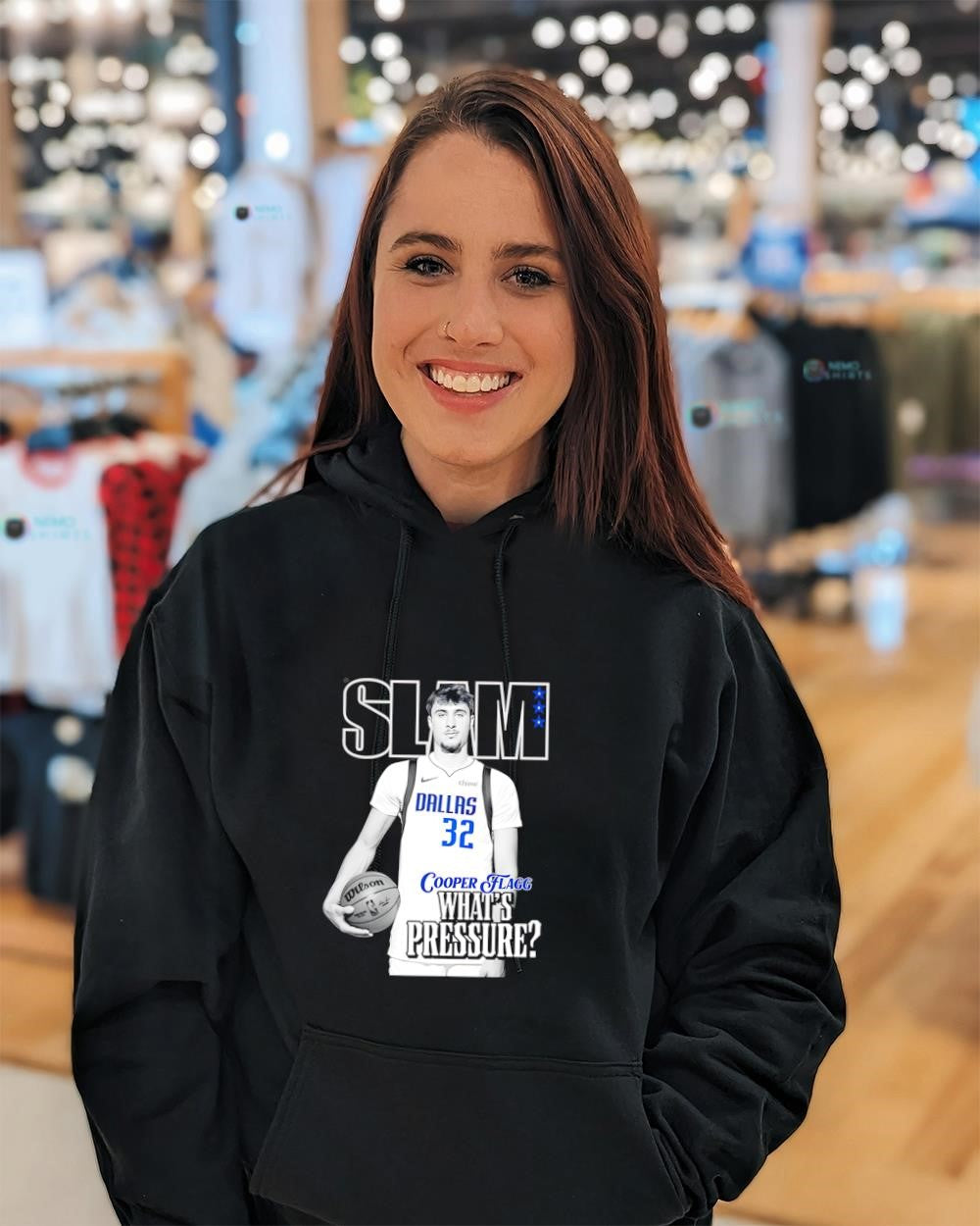 Cooper Flagg Dallas Mavericks what’s pressure highlighting shirt