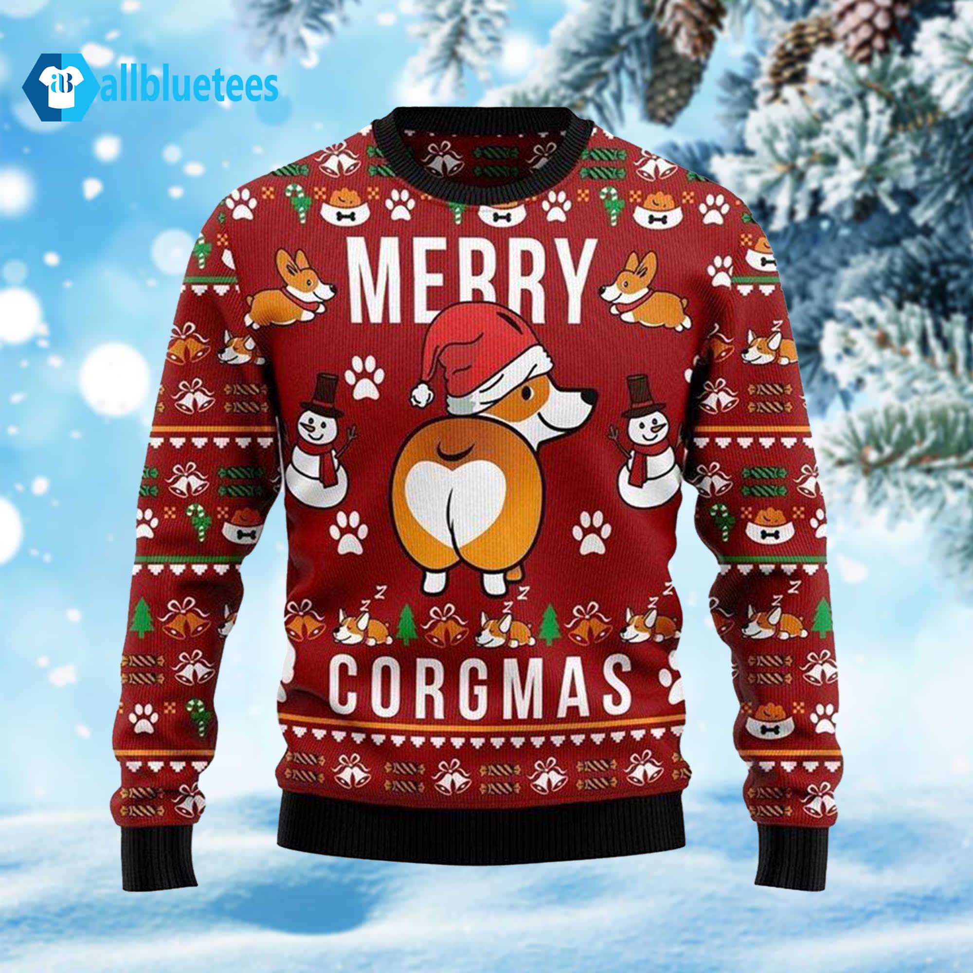 Corgi Merry Corgmas Ugly Christmas Sweater