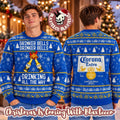 Corona Beer Cheers Drinker Bells Drinking All The Way Funny Christmas Ugly Sweater