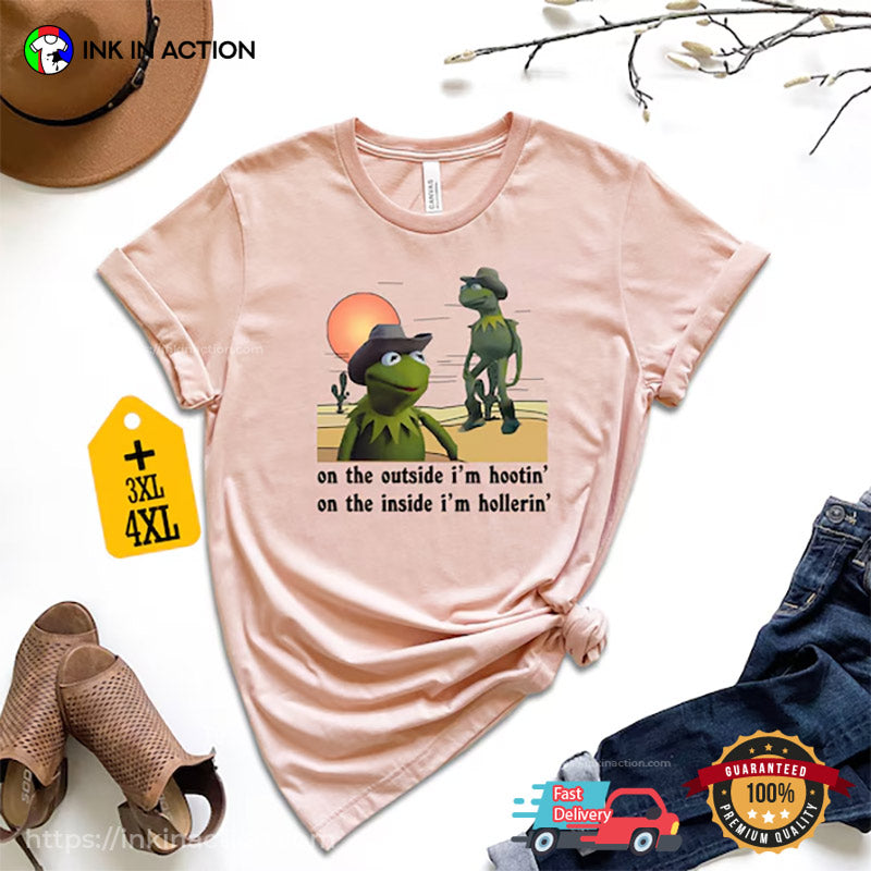 Cowboy Kermit The Frog Sunset Funny Comfort Colors T-shirt