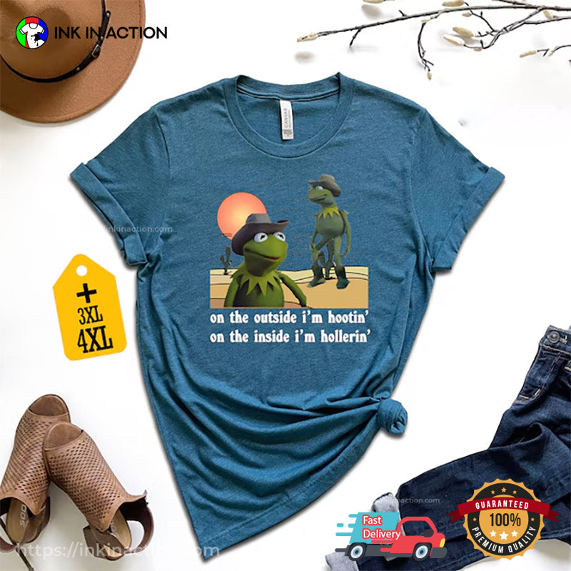 Cowboy Kermit The Frog Sunset Funny Comfort Colors T-shirt