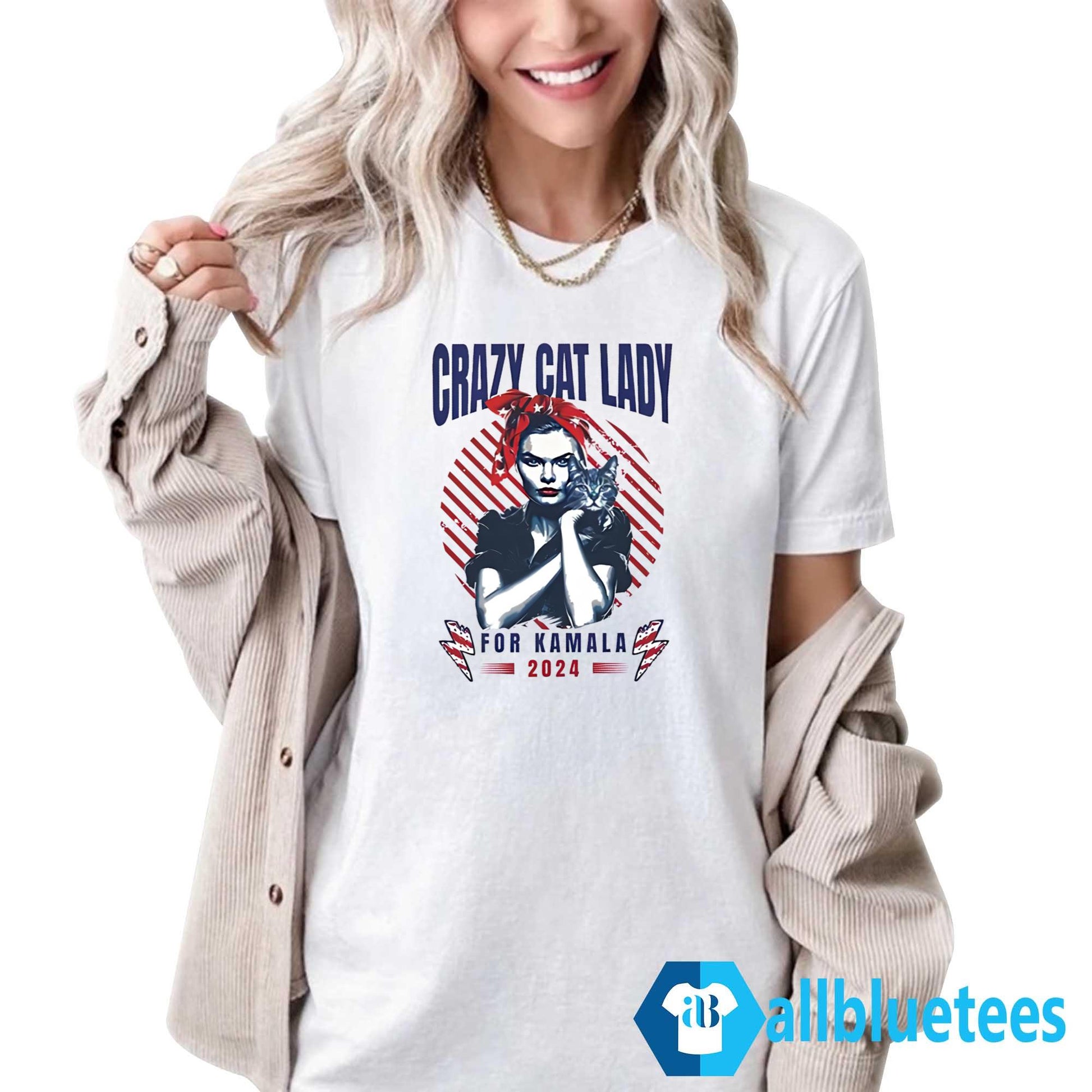 Crazy Cat Lady For Kamala 2024 Shirt