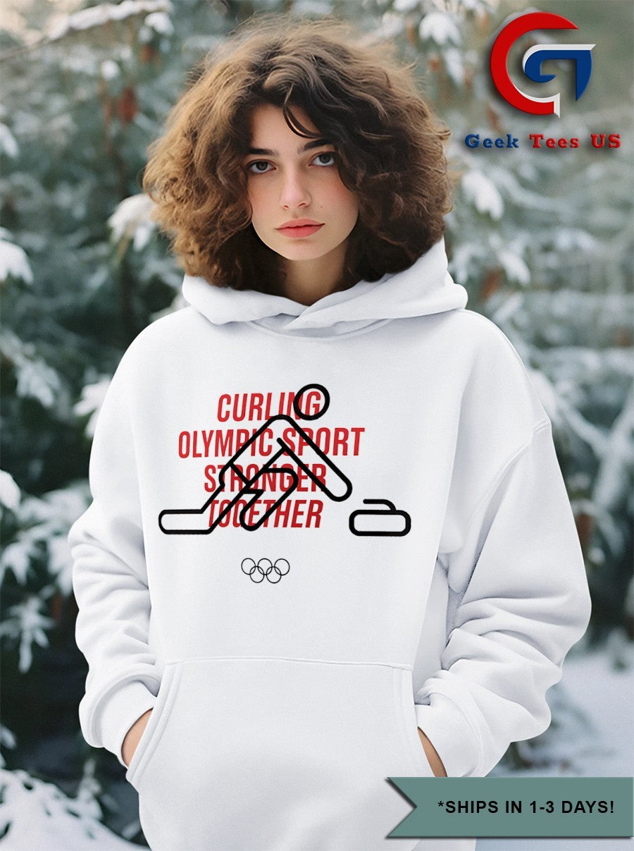 Curling Olympic sport stronger together 2025 shirt