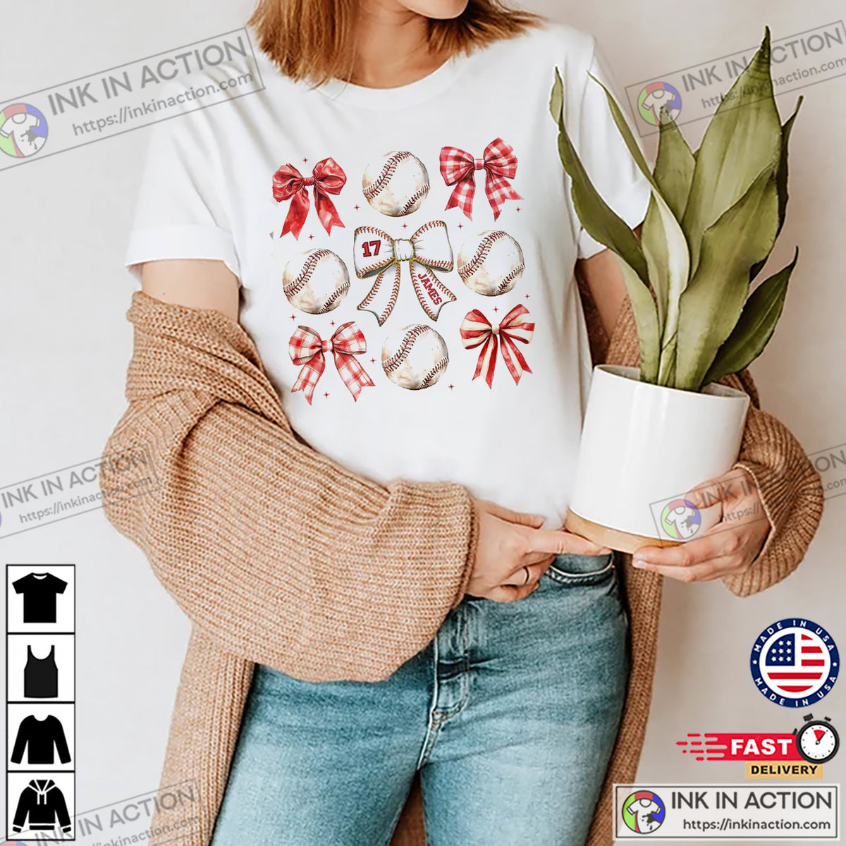 Custom Baseball Coquette, Softball Mom Gameday T-shirt