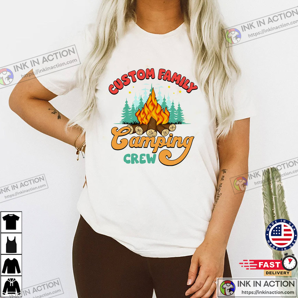 Custom Family Camping Crew Summer Trip T-shirt