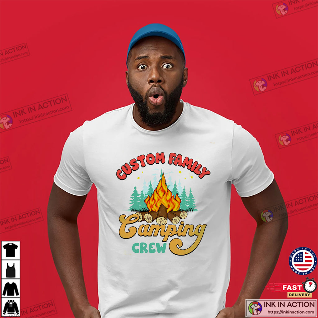 Custom Family Camping Crew Summer Trip T-shirt