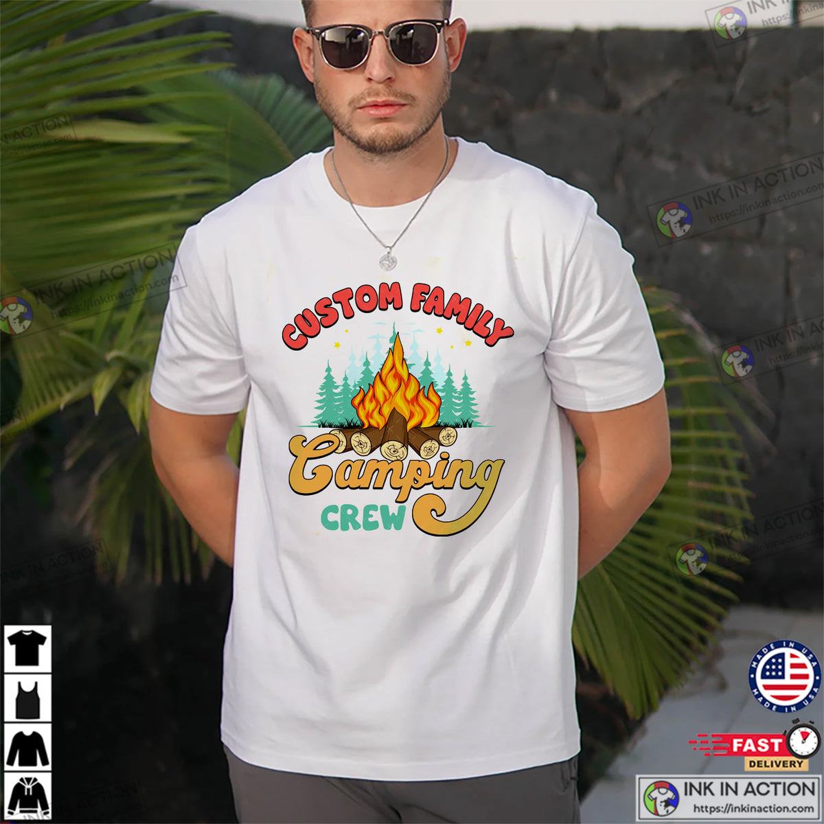 Custom Family Camping Crew Summer Trip T-shirt