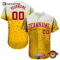 Custom Pattern Design Bubble Of Beer Baseball Jersey