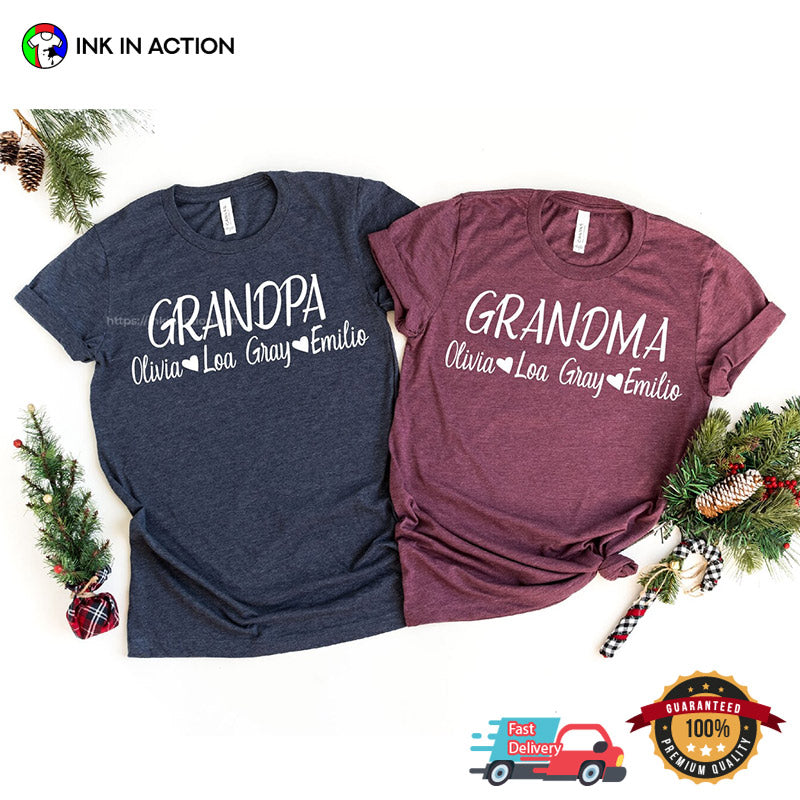 Customized Happy Grandparents Day Comfort Colors Tee
