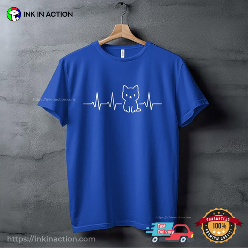Cute Kitten Heartbeat, Global Cat Day Tee