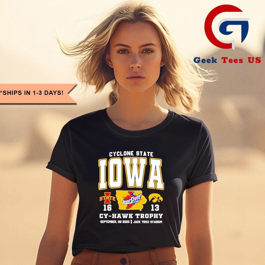 Cyclone State Iowa State Cyclones 16-13 Iowa Hawkeyes 2025 Cy-Hawk trophy shirt