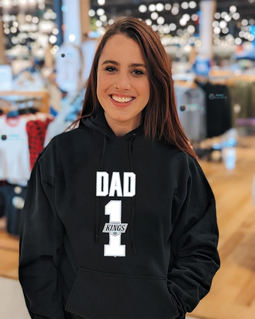 Dad Number 1 with Los Angeles Kings logo shirt