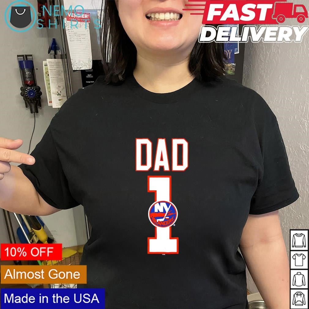 Dad Number 1 with New York Islanders logo shirt