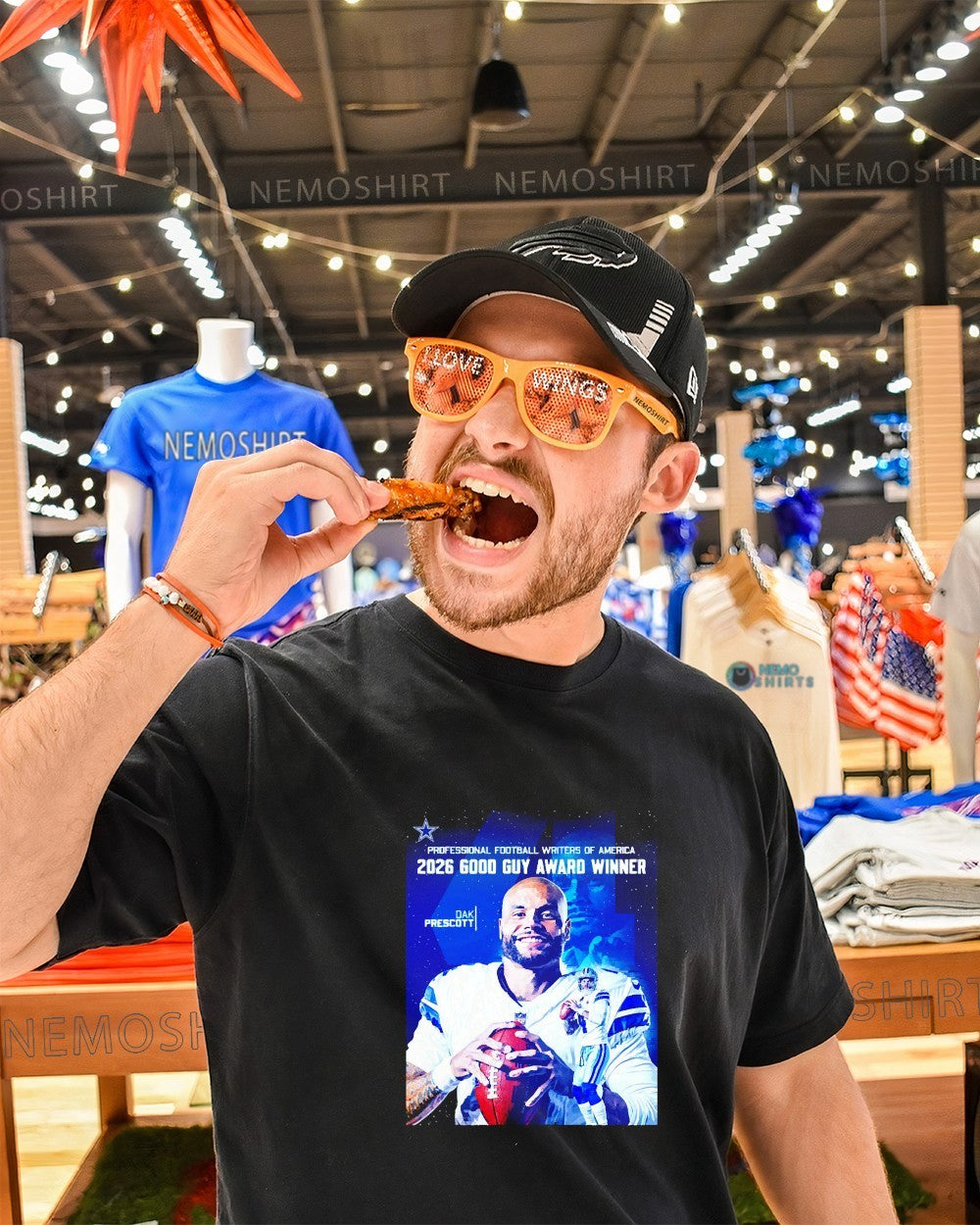 Dak Prescott Dallas Cowboys PFWA’s 2026 Good Guy Award winner shirt