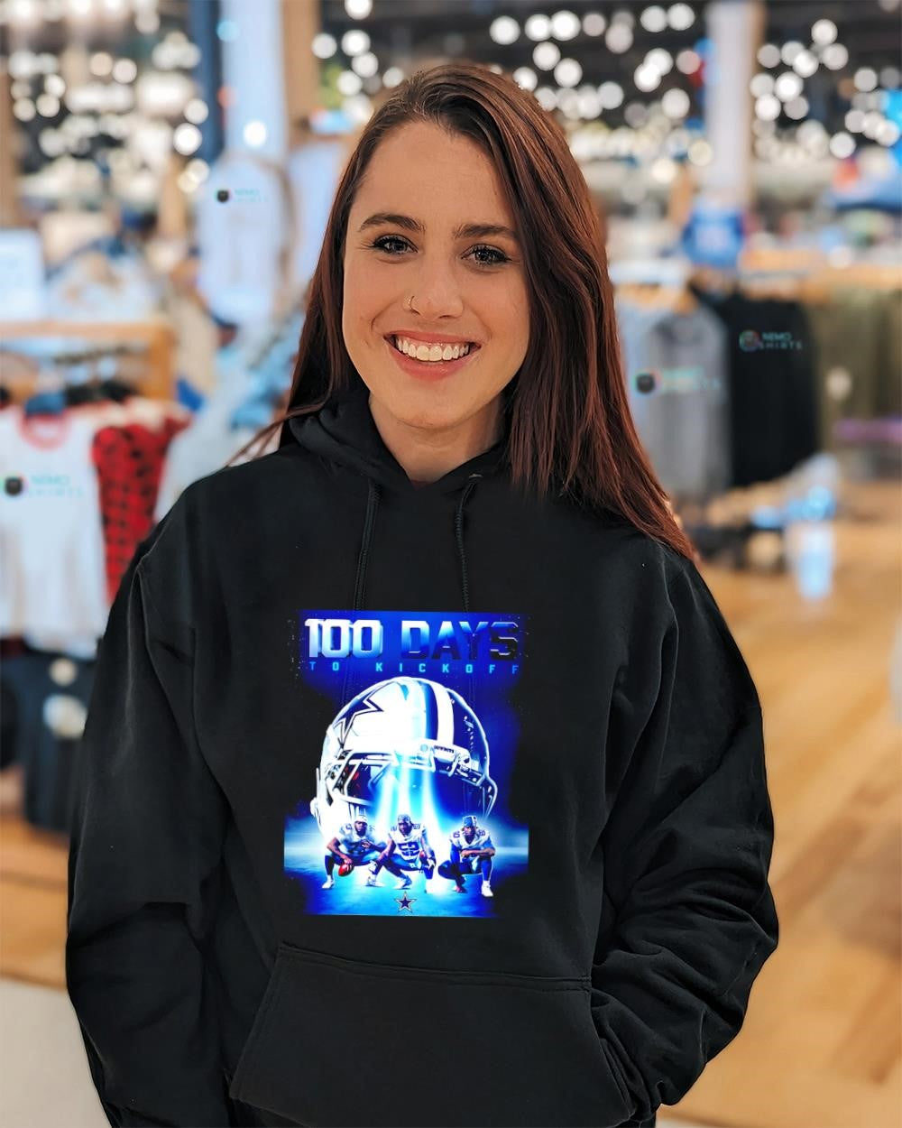 Dallas Cowboys 100 Days to Kickoff three players shirt
