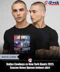 Dallas Cowboys vs New York Giants 2025 Season Home Opener helmet shirt