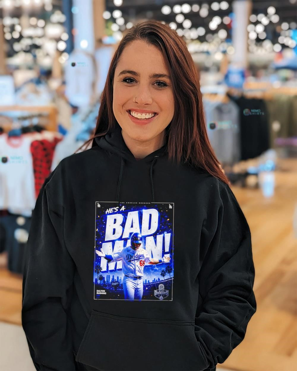 Dalton Rushing Los Angeles Dodgers he’s a bad man shirt