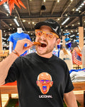 Dan Hurley Coach Uconn Huskies mens basketball head portrait shirt