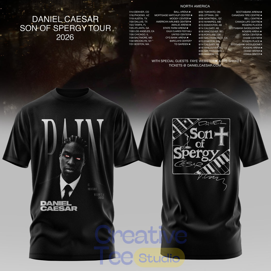 Daniel Caesar – “Son of Spergy” 2026 Tour T-Shirt