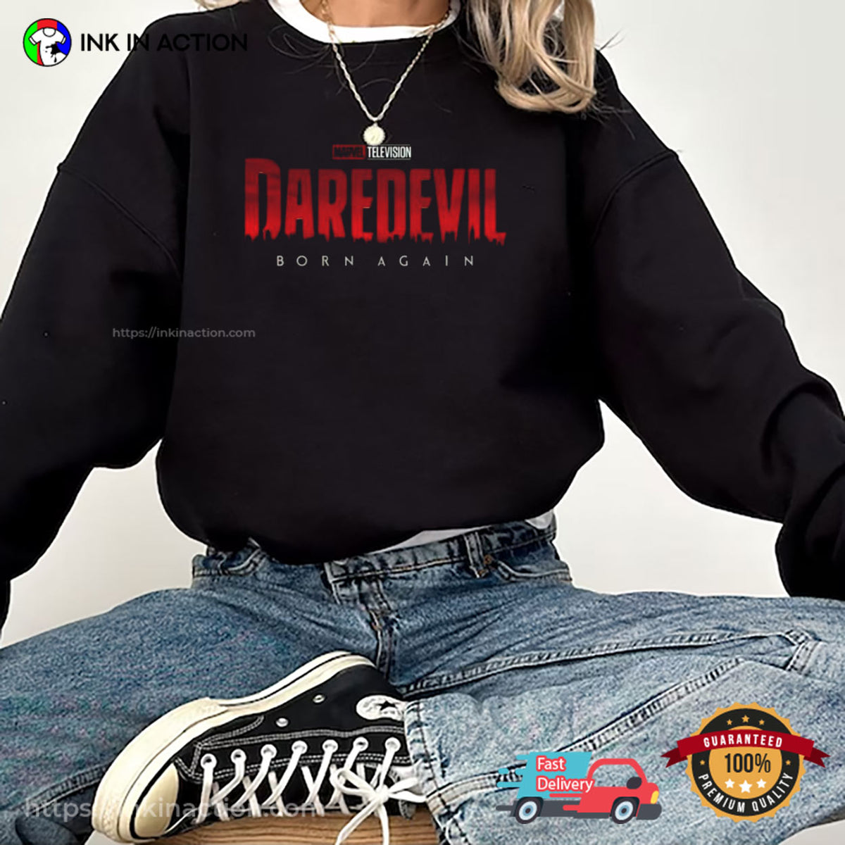 Daredevil Born Again Logo Basic T-shirt