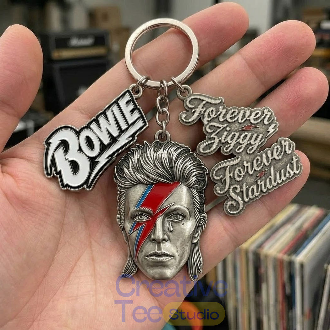 David Bowie “Forever Ziggy. Forever Stardust.” Commemorative Keychain
