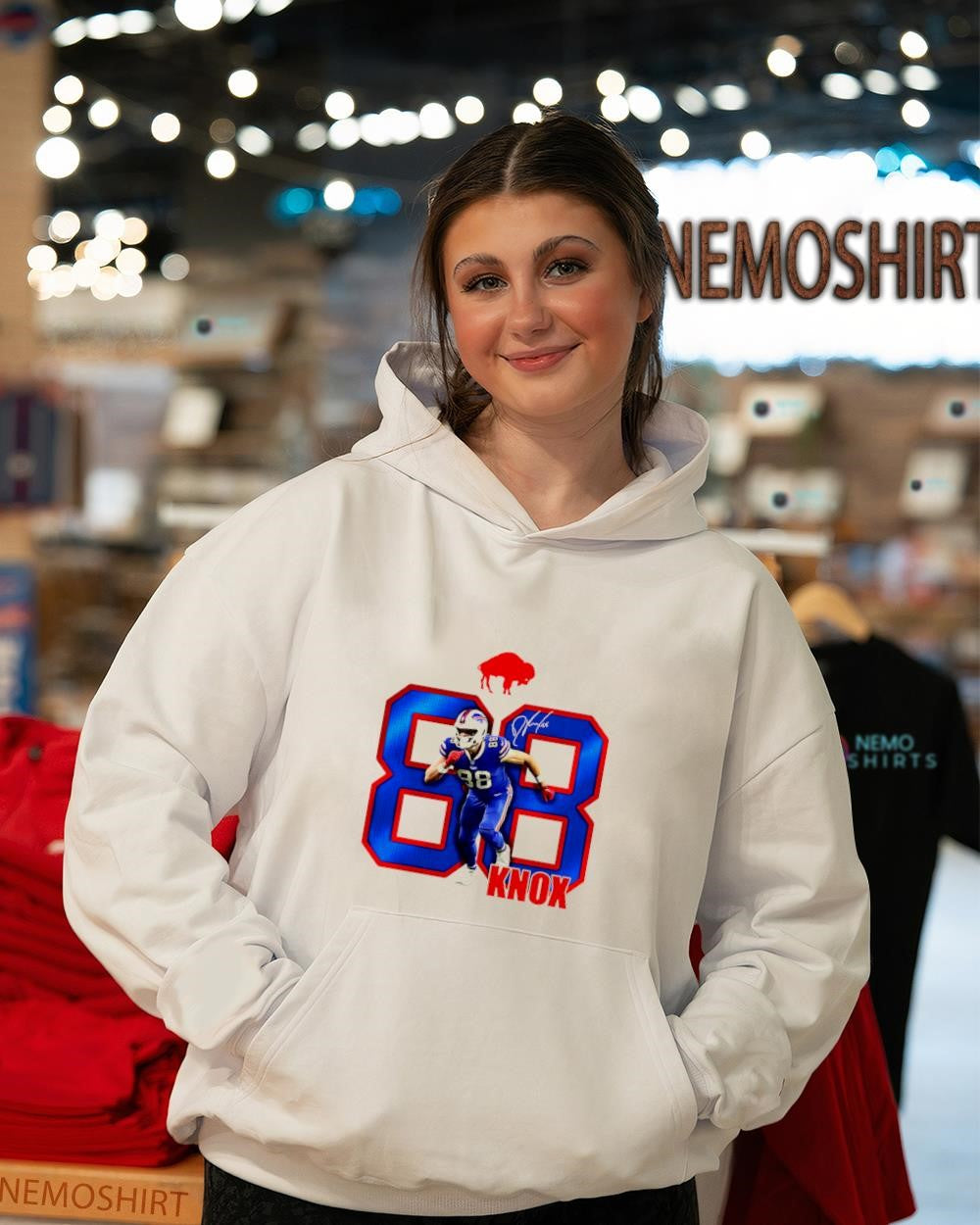 Dawson Knox Buffalo Bills number 88 signature shirt