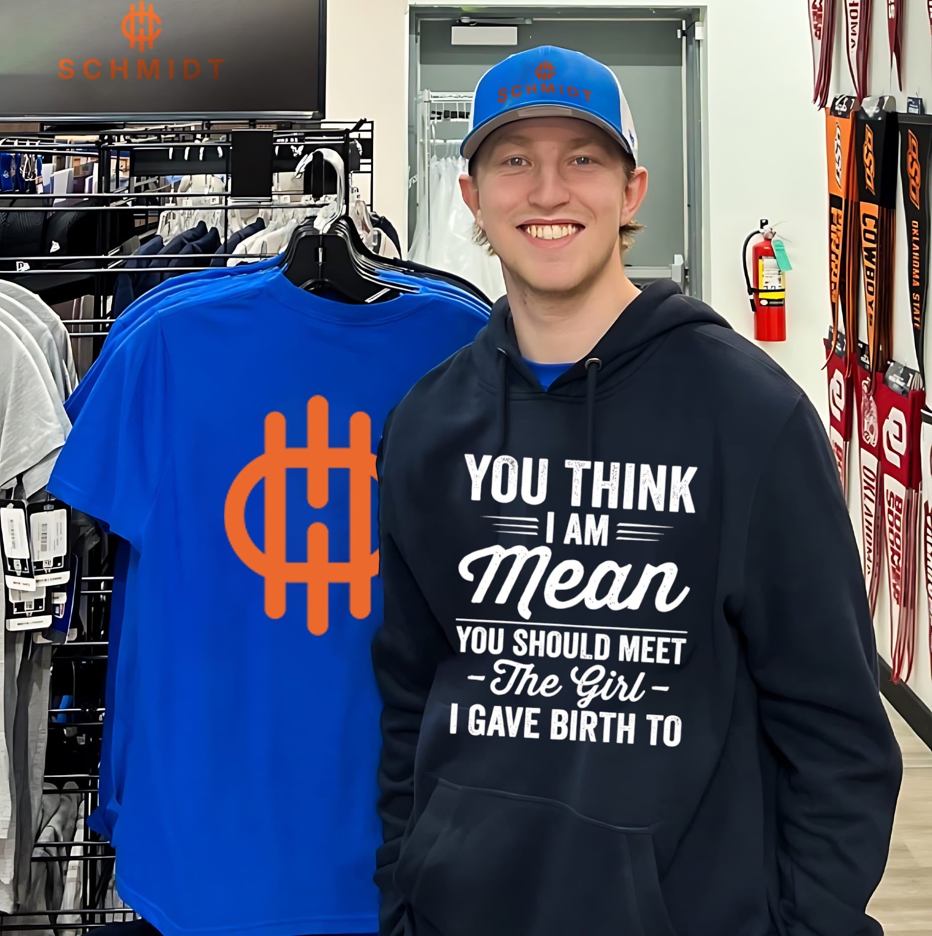 You think I am mean you should meet the girl I gave birth to shirt