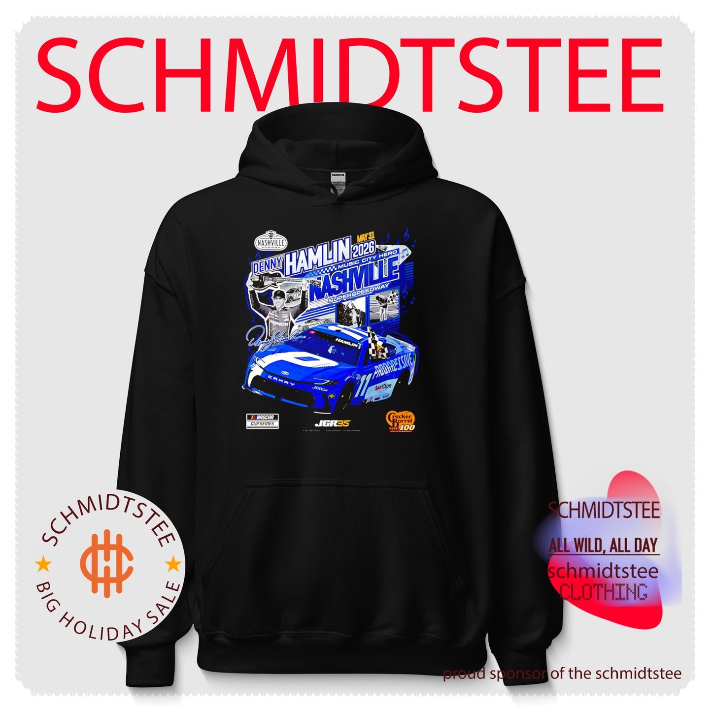 Denny Hamlin 2026 Cracker Barrel 400 Race Winner shirt