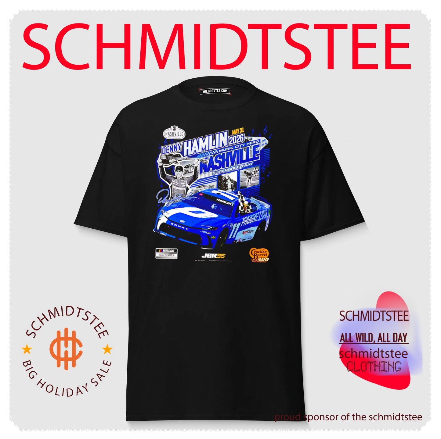 Denny Hamlin 2026 Cracker Barrel 400 Race Winner shirt