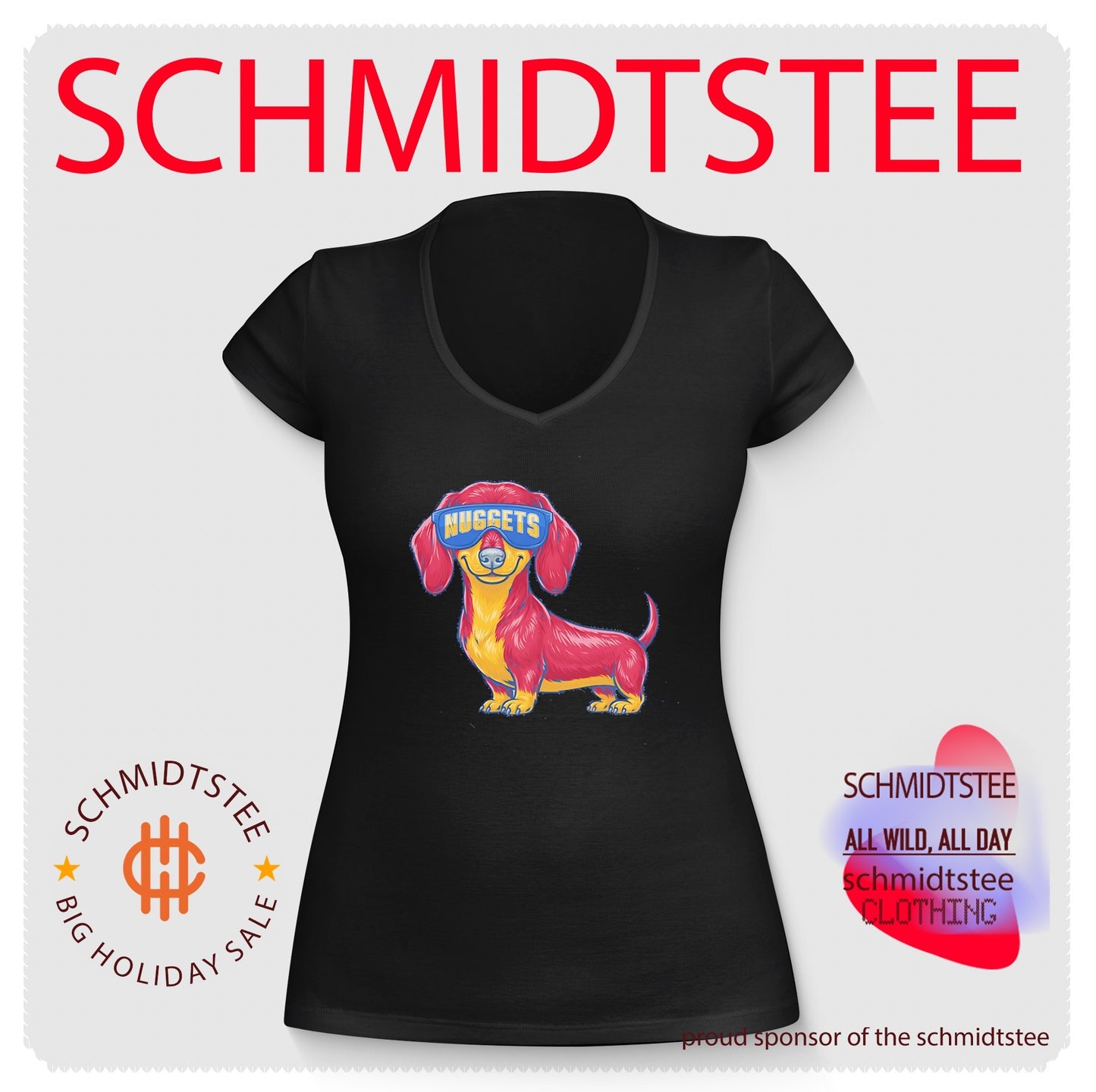 Denver Nuggets Dachshund Dog cartoon shirt