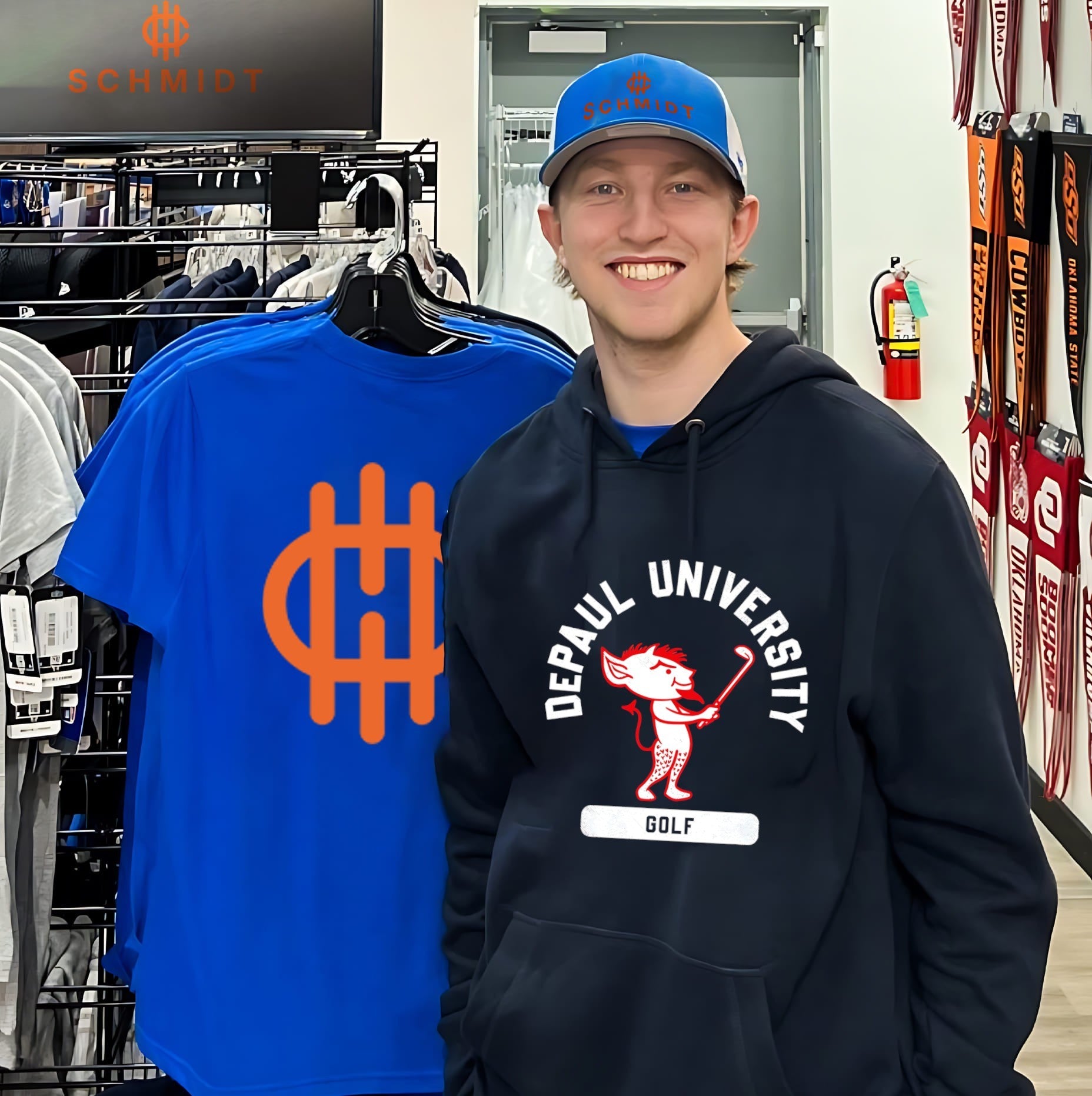 Depaul University golf demons mascot shirt