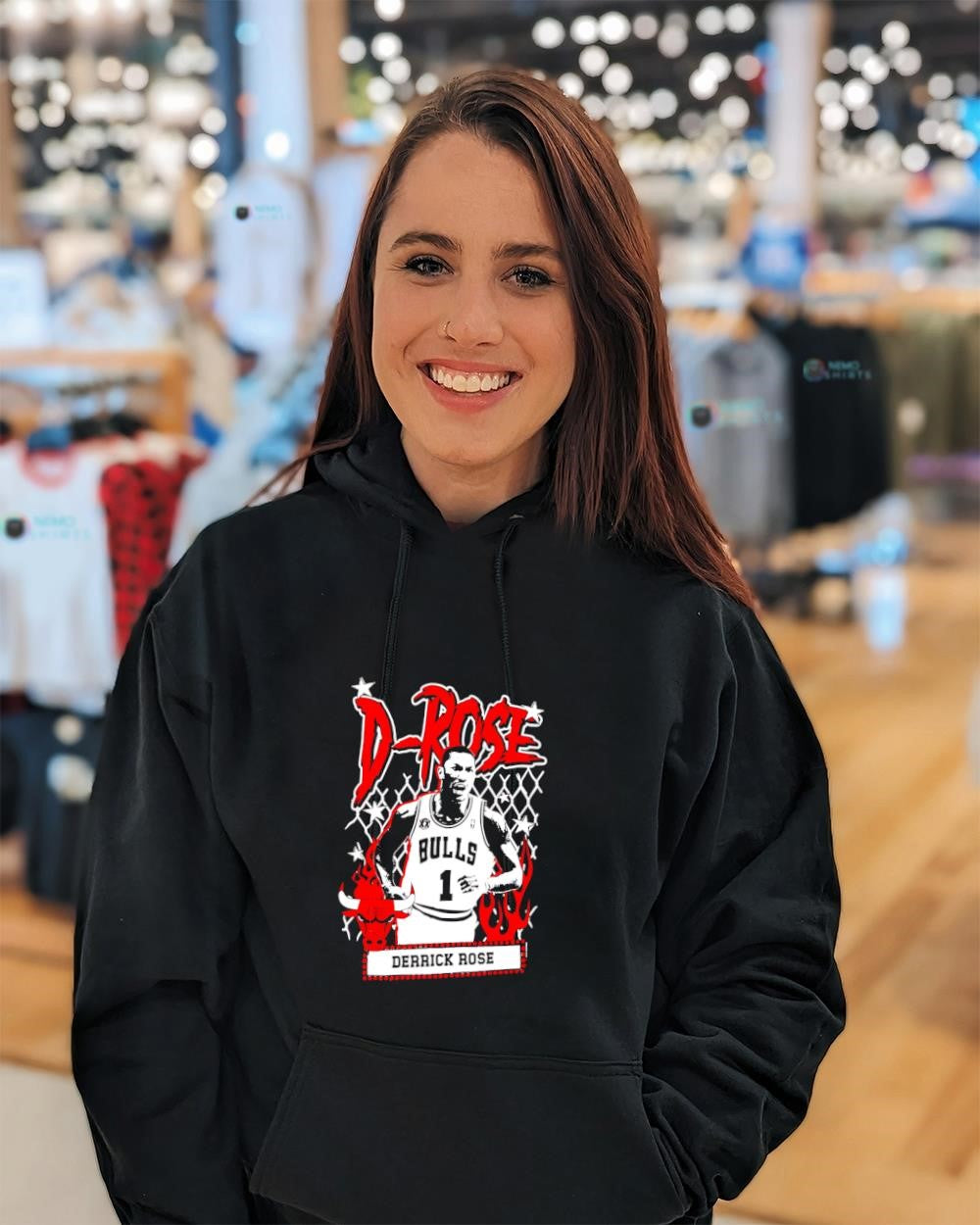 Derrick Rose 1 Chicago Bulls vintage logo shirt