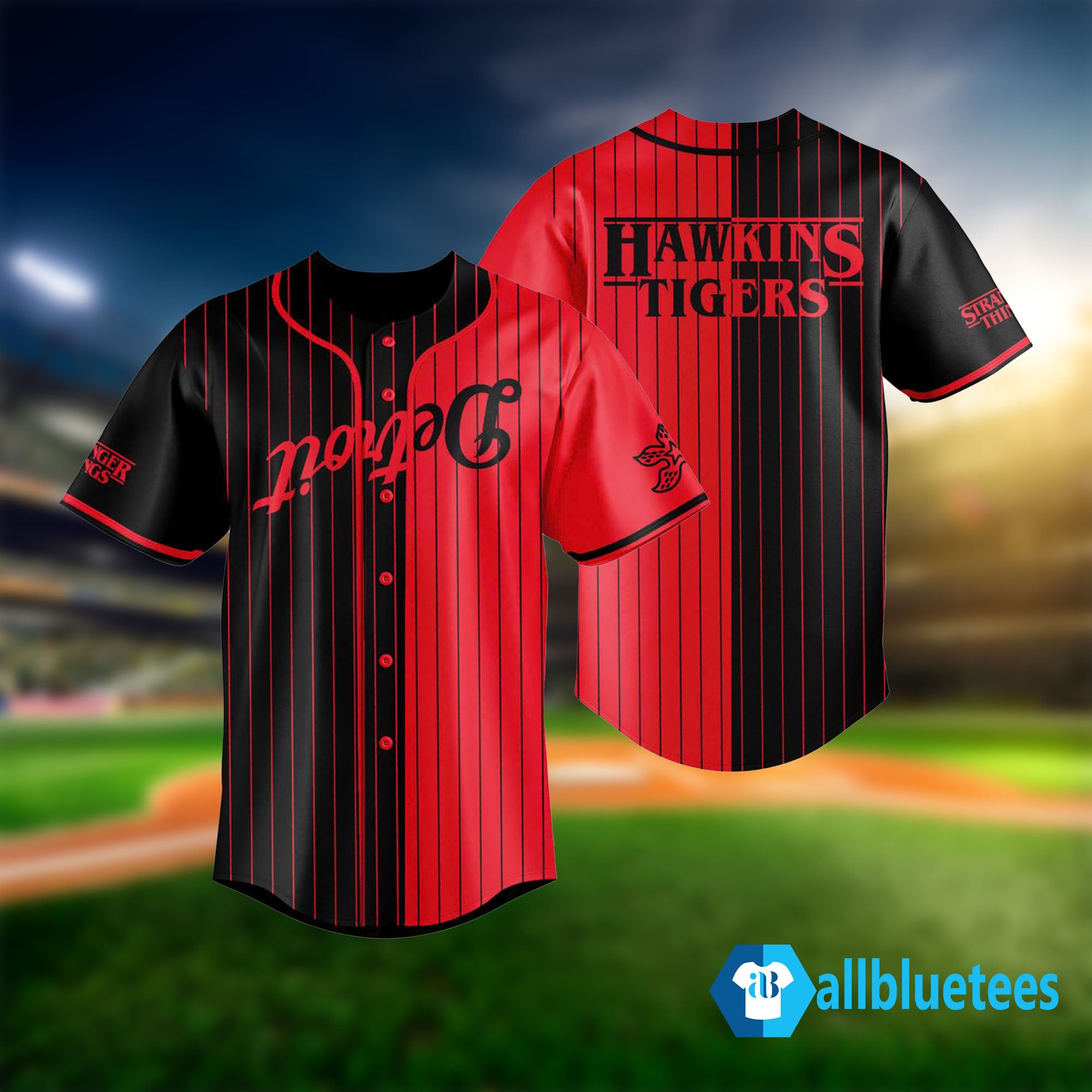 Detroit Hawkins Tigers Upside Down Baseball Jersey